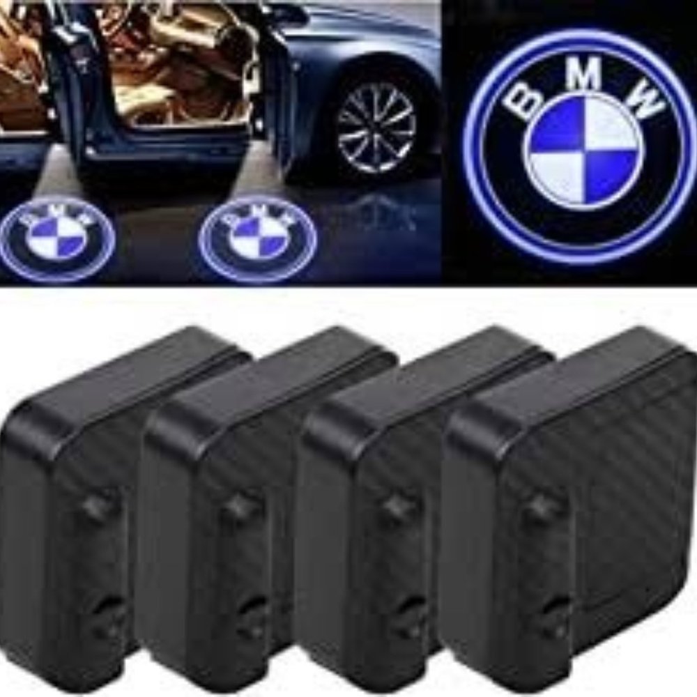4x PCs BMW Logo Wireless Car Door Welcome Laser Projector Shadow Light Emblem